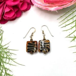 NEW⚜️Spun Glass GOLD FILLED Earrings